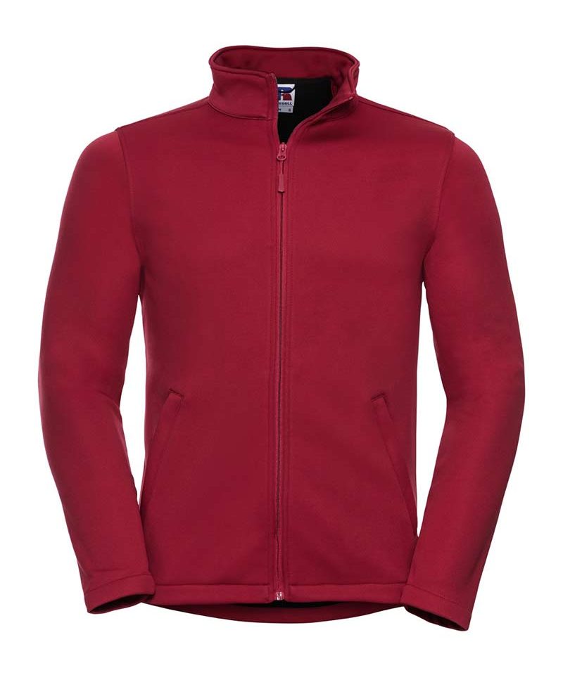 Giacca-doppio-strato-traspirante-resistente-a-vento-e-acqua-con-zip-russell-je040m-rosso