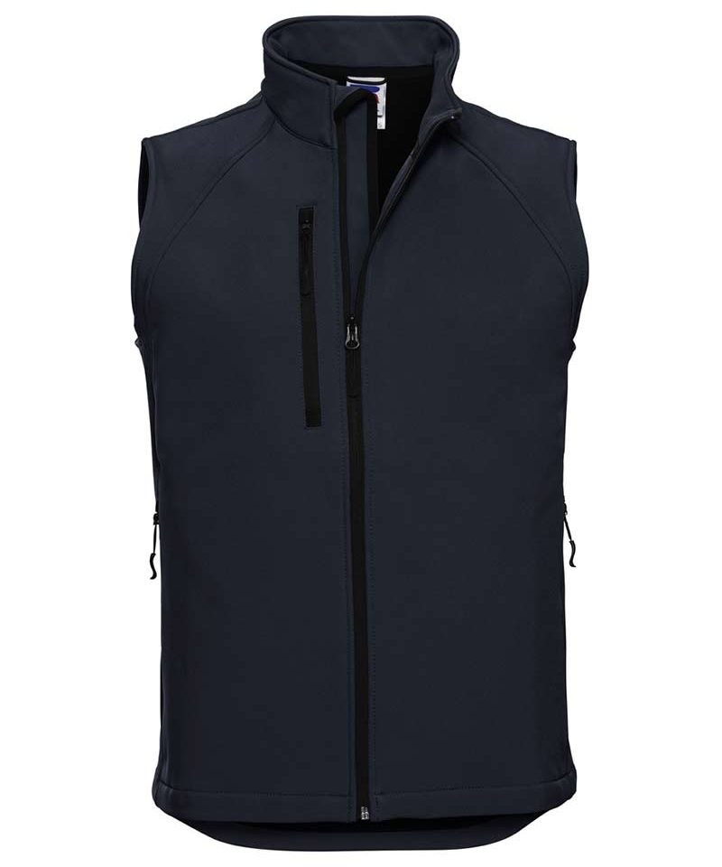 Giacca Uomo smanicata softshell traspirante resistente a vento e acqua Russell JE141M 4 Giacca-uomo-smanicata-softshell-traspirante-resistente-a-vento-e-acqua-russell-je141m-blu-navy