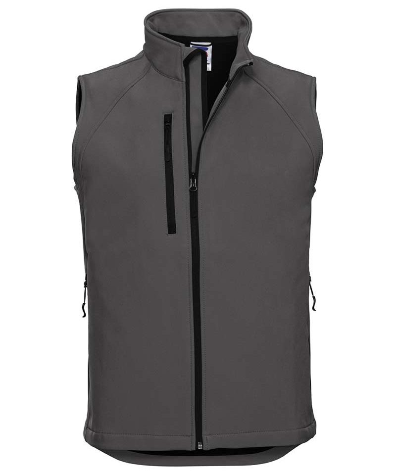 Giacca Uomo smanicata softshell traspirante resistente a vento e acqua Russell JE141M 5 Giacca-uomo-smanicata-softshell-traspirante-resistente-a-vento-e-acqua-russell-je141m-grigio-graffite