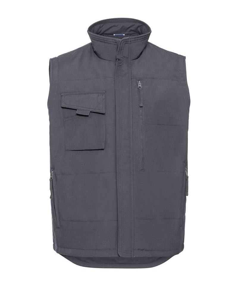 Gilet-Uomo-resistente-caldo-imbottito-varie-tasche-pratiche-con-cerniera-Russell-je014m-grigio