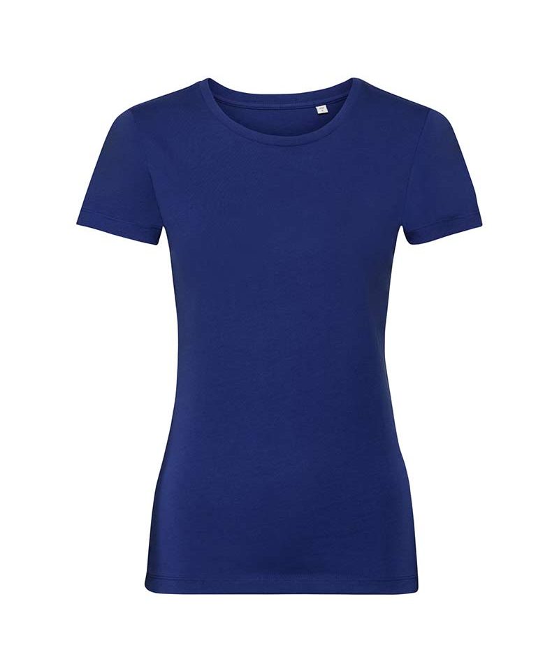 T-shirt Donna in cotone organico Russell JE108F 20 T-shirt-Donna-con-nastro-spalla-cotone-russell-je108f-blu-brillante