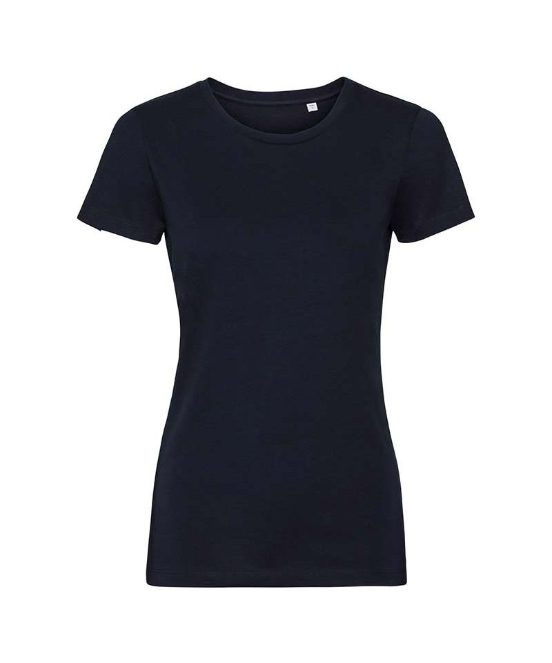 T-shirt Donna in cotone organico Russell JE108F 19 T-shirt-Donna-con-nastro-spalla-cotone-russell-je108f-blu-navy