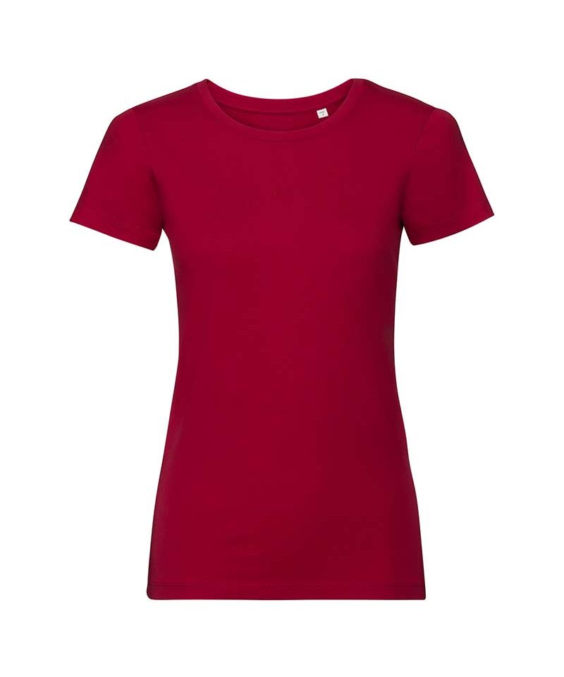 T-shirt-Donna-con-nastro-spalla-cotone-russell-je108f-rossa