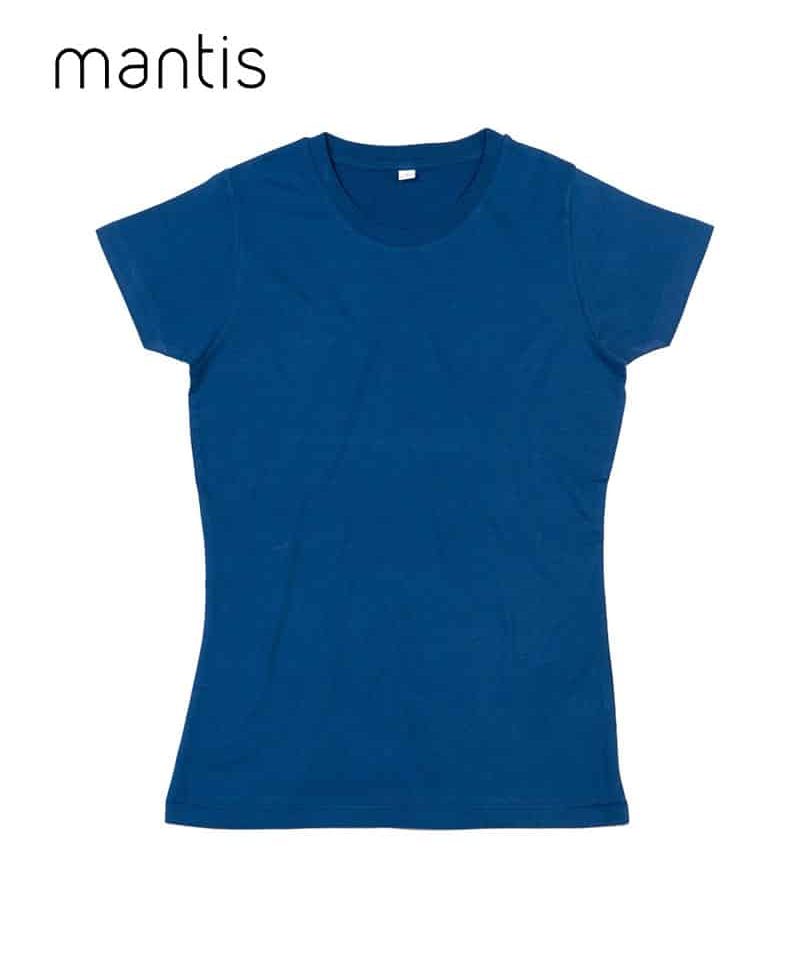 T-shirt-Donna-cotone-maniche-corte-Mantis-mam69-blu-navy