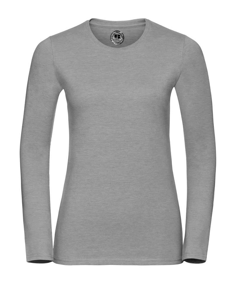 T-shirt Donna manica lunga girocollo con costina sottile Russell JE167F 18 T-shirt-Donna-manica-lunga-girocollo-con-costina-sottile-russell-je167f-grigio-argento