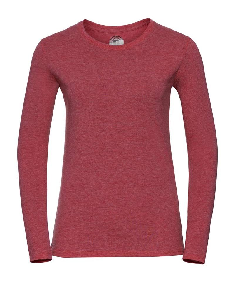 T-shirt Donna manica lunga girocollo con costina sottile Russell JE167F 14 T-shirt-Donna-manica-lunga-girocollo-con-costina-sottile-russell-je167f-rosso