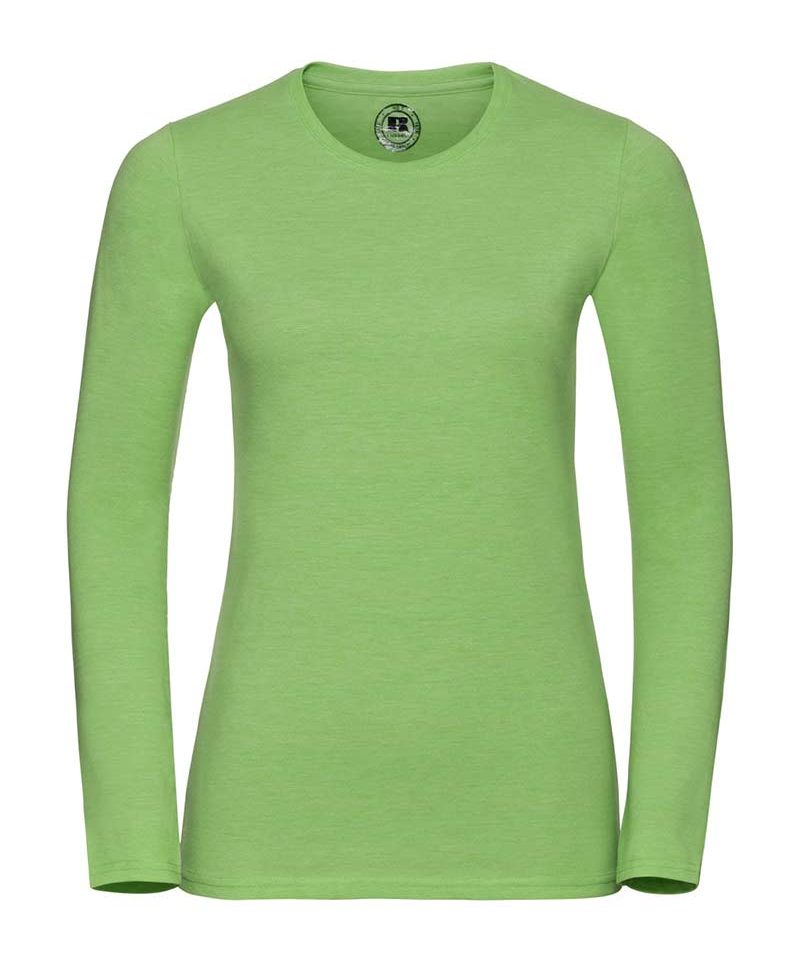 T-shirt Donna manica lunga girocollo con costina sottile Russell JE167F 13 T-shirt-Donna-manica-lunga-girocollo-con-costina-sottile-russell-je167f-verde-mela