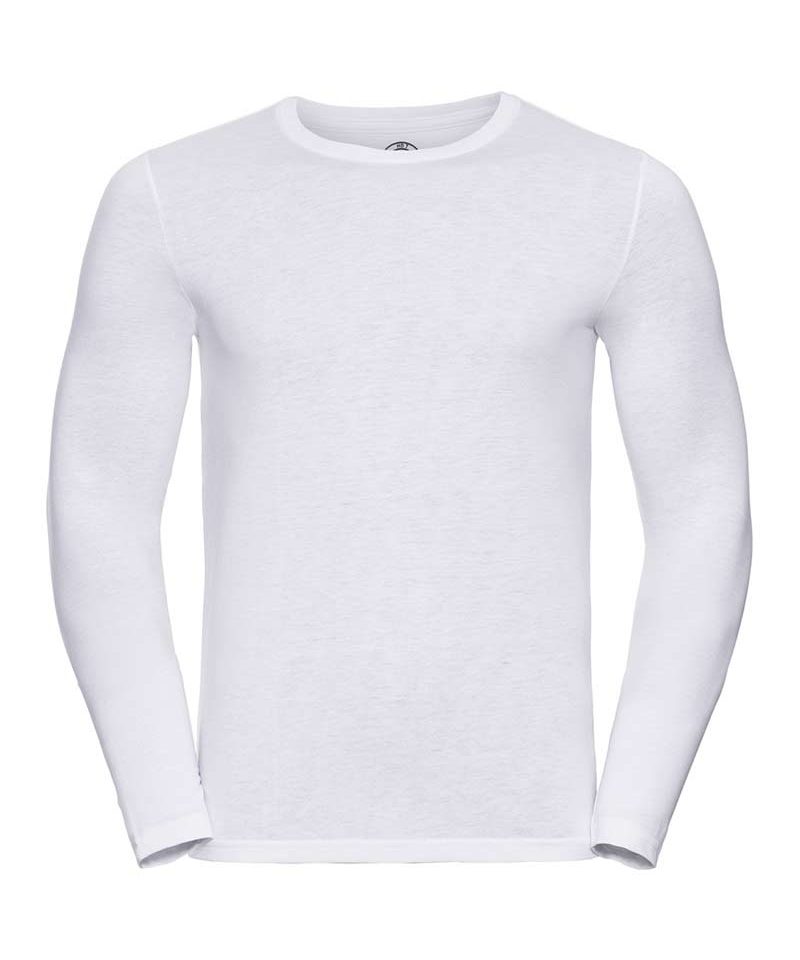 T-shirt Uomo manica lunga girocollo con costina sottile Russell JE167M 12 T-shirt-UOMO-manica-lunga-girocollo-con-costina--sottile-Russell-JE167M-bianca