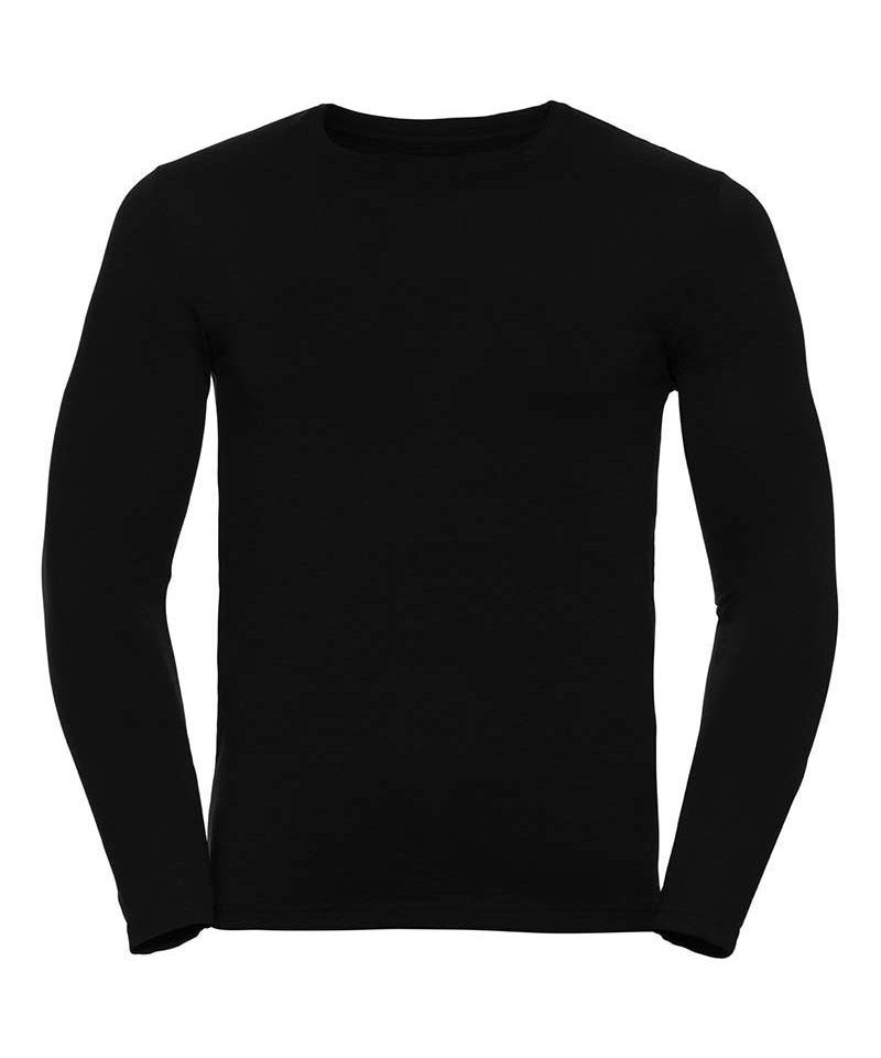 T-shirt Uomo manica lunga girocollo con costina sottile Russell JE167M 19 T-shirt-UOMO-manica-lunga-girocollo-con-costina--sottile-Russell-JE167M-nera