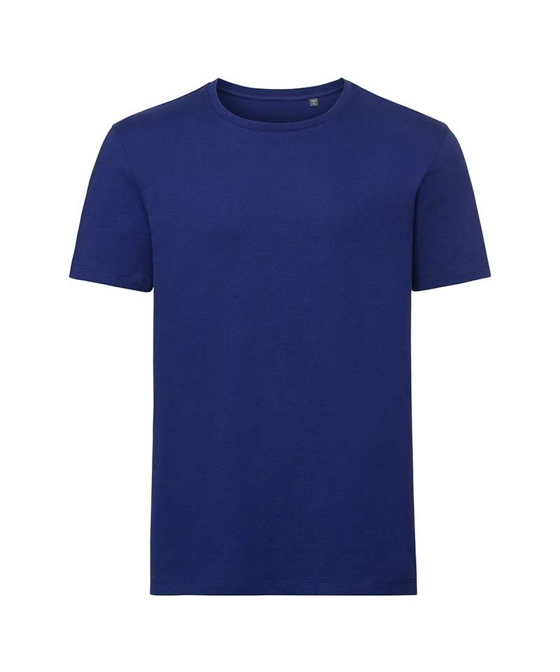 T-shirt Uomo in cotone organico Russell JE108M 21 T shirt Uomo con nastro spalla cotone russell je108m blu brillante