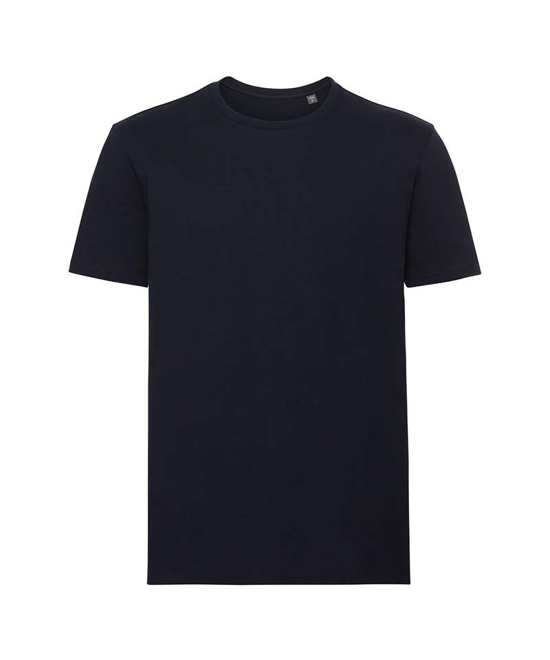 T-shirt Uomo in cotone organico Russell JE108M 20 T-shirt-Uomo-con-nastro-spalla-cotone-russell-je108m-blu-navy