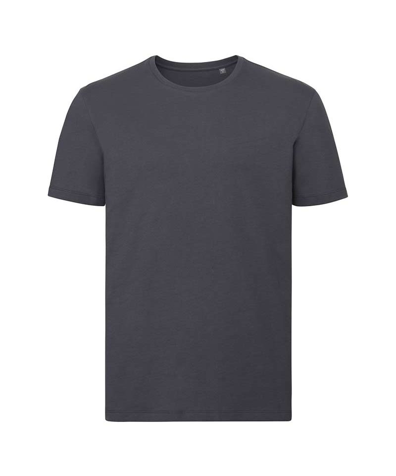 T-shirt Uomo in cotone organico Russell JE108M 19 T shirt Uomo con nastro spalla cotone russell je108m grigio