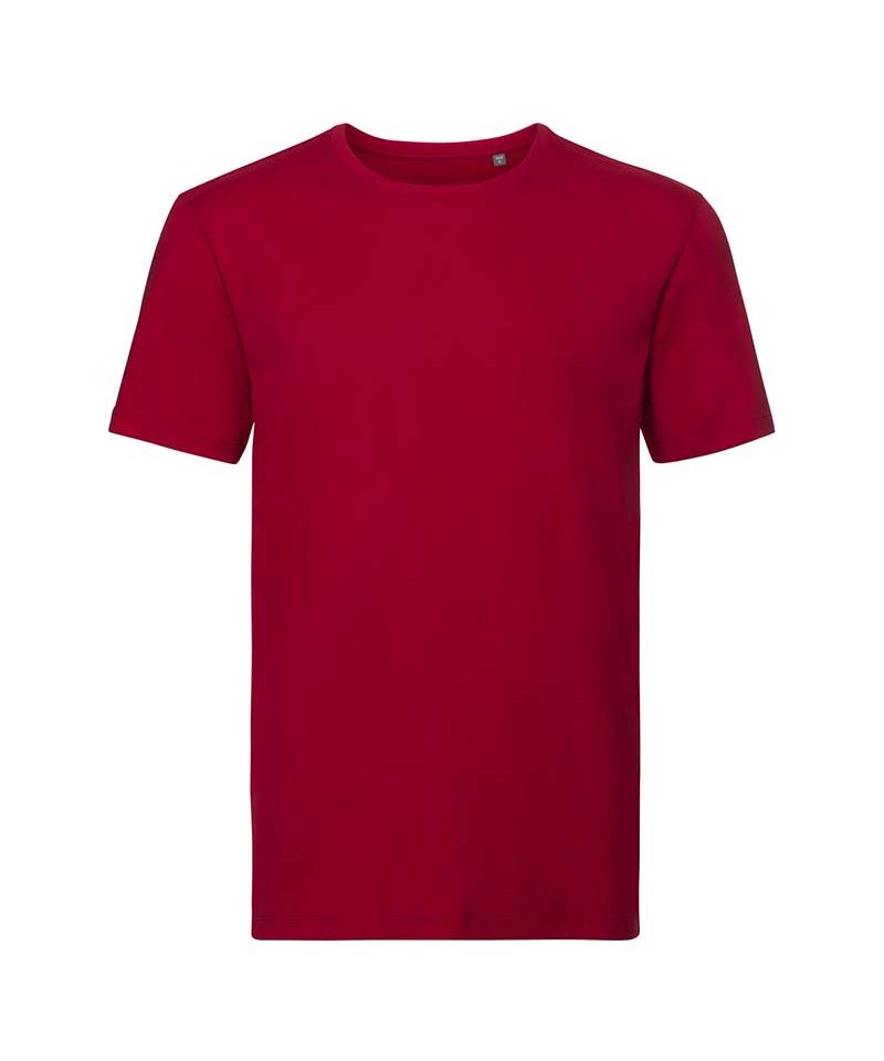 T-shirt Uomo in cotone organico Russell JE108M 14 T-shirt-Uomo-con-nastro-spalla-cotone-russell-je108m-verde-rosso