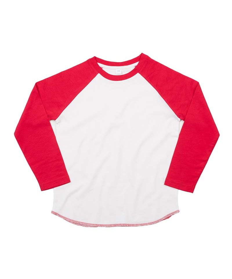 T-shirt bambino maniche lunghe raglan bicolore Mantis MAMK16 5 T-shirt-bambina-bambino-maniche-lunghe-raglan-bicolore-mantis-mamk16-bianco-rosso