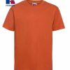 T-shirt Bambino maniche corte nastrino sul collo colletto in maglia a coste Russell JE155B 1 T-shirt-bambino-maniche-corte-nastrino-sul-collo-colletto-in-maglia-a-coste-russell-je155b
