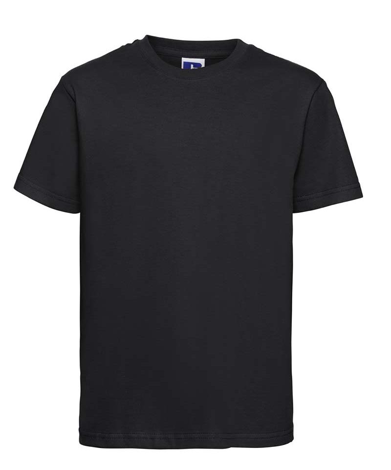 T-shirt Bambino maniche corte nastrino sul collo colletto in maglia a coste Russell JE155B 34 T-shirt-bambino-maniche-corte-nastrino-sul-collo-colletto-in-maglia-a-coste-russell-je155b-nero