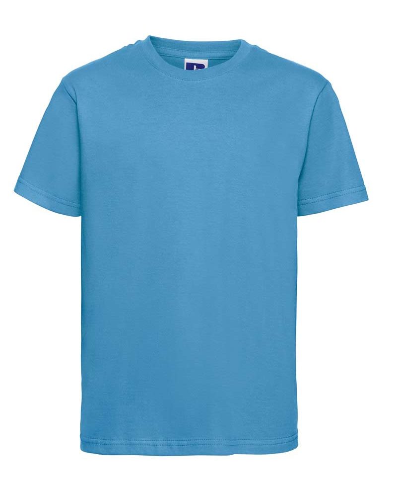 T-shirt Bambino maniche corte nastrino sul collo colletto in maglia a coste Russell JE155B 29 T-shirt-bambino-maniche-corte-nastrino-sul-collo-colletto-in-maglia-a-coste-russell-je155b-turchese