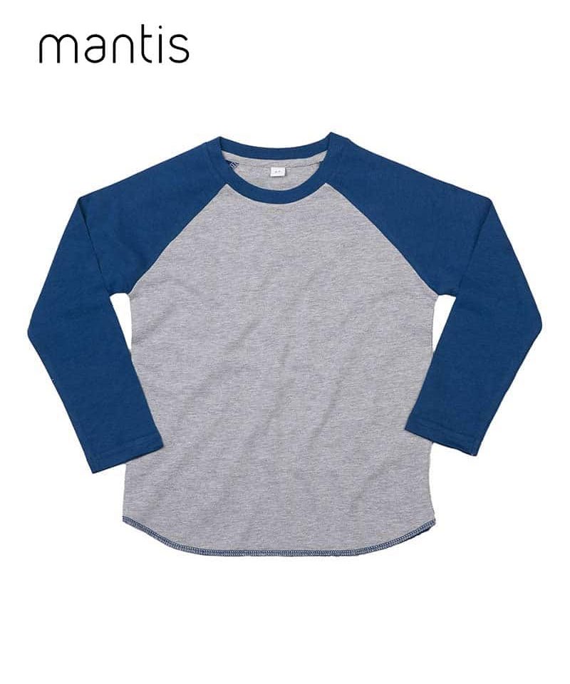 T-shirt bambino maniche lunghe raglan bicolore Mantis MAMK16
