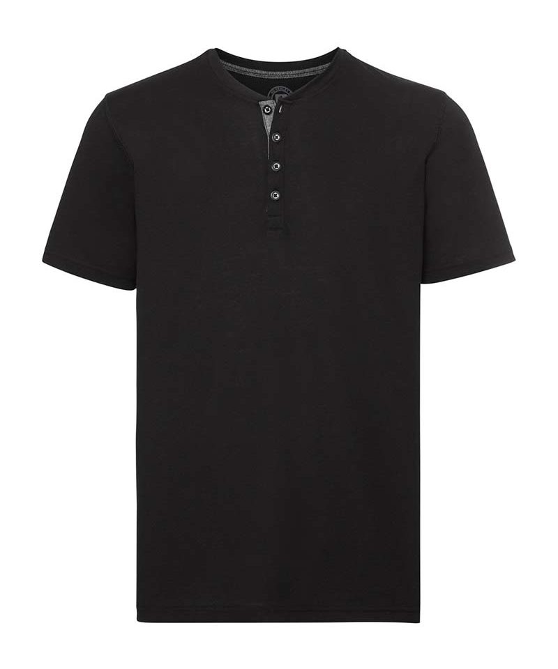T-shirt da Uomo con cuciture decorative abbottonatura interna Russell JE168M 12 T-shirt-da-uomo-con-cuciture-decorative-abbottonatura-interna-Russell-JE168M-nera