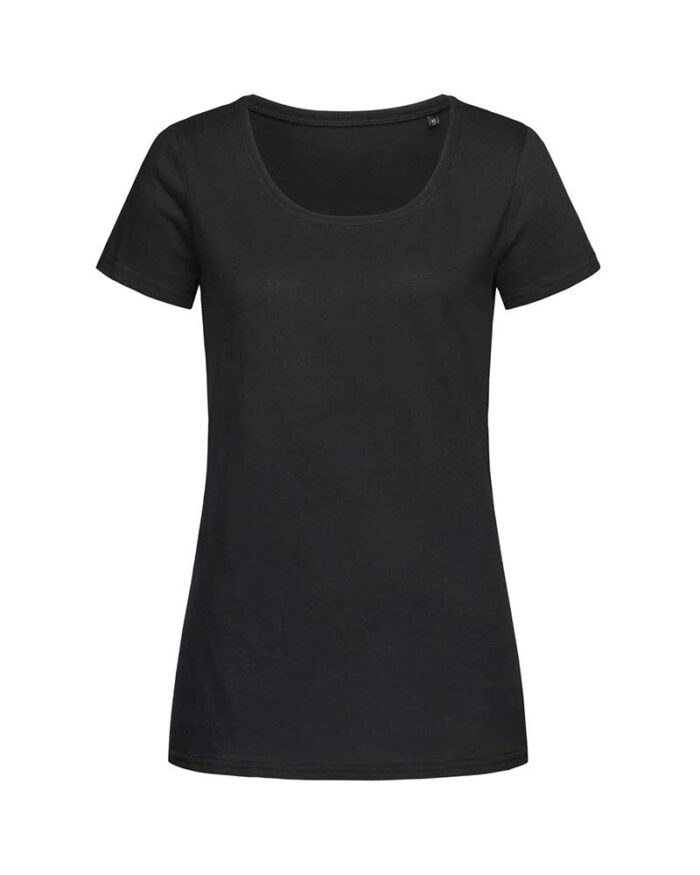 T-shirt-donna-girocollo-manica-corta-cotone-Nano-N1100-nero