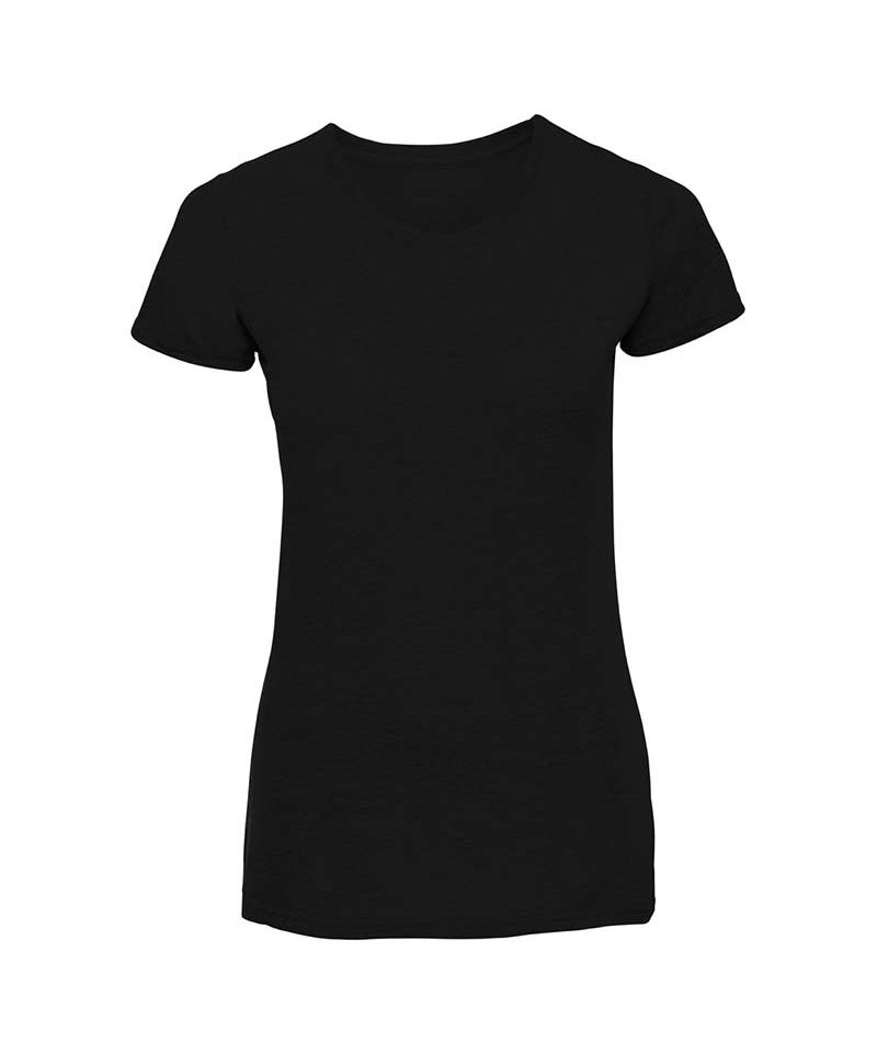 T-shirt Donna leggermente sfiancata manica corta personalizzabile con logo Russell JE165F 18 T-shirt-donna-leggermente-sfincata-manica-corta-personalizzabile-con-logo-Russell-JE165F-nera