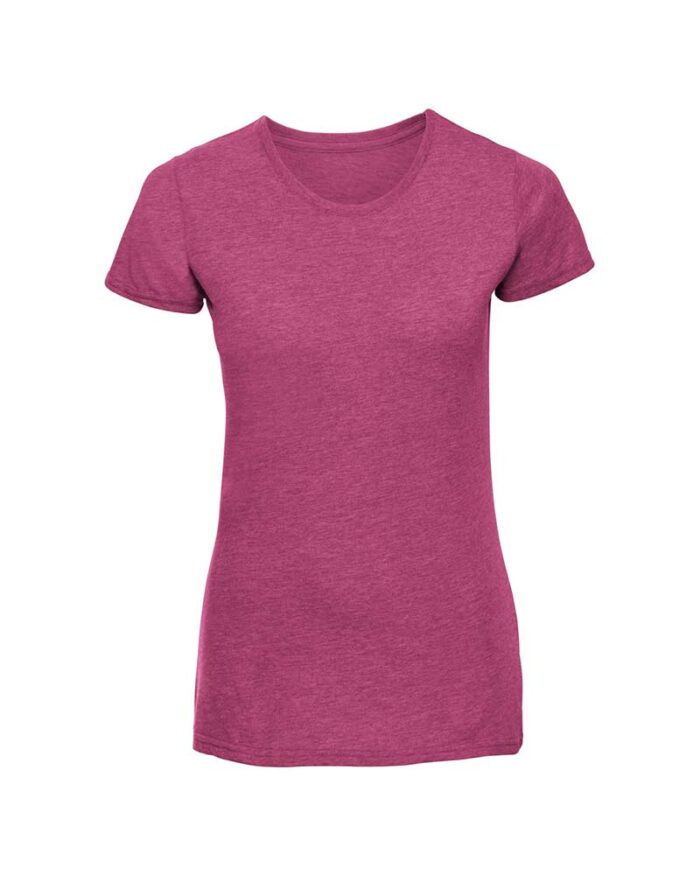 T-shirt-donna-leggermente-sfincata-manica-corta-personalizzabile-con-logo-Russell-JE165F-rosa
