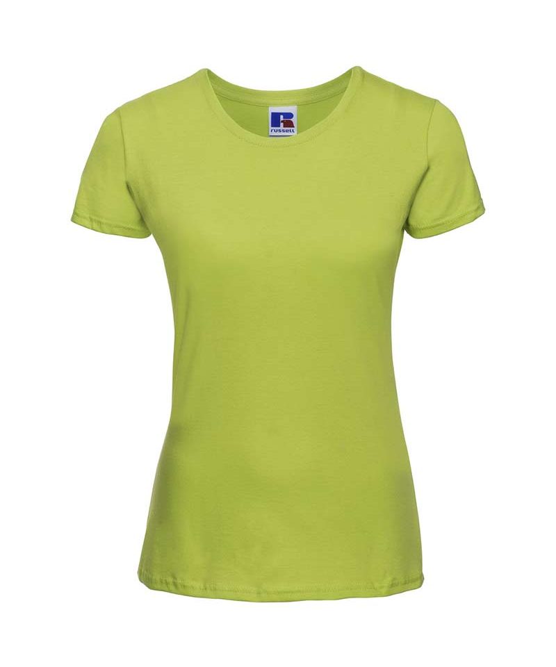 T-shirt Donna manica corta cotone girocollo costina leggermente sfiancata Russell JE155F 30 T-shirt-donna--manica-corta-cotone-girocollo-costina-leggermente-sfiancata-russell-je155f-lime