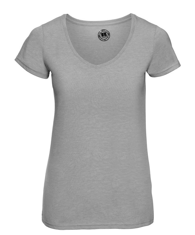 T-shirt Donna manica corta scollo a V Russell JE166F 17 T-shirt-manica-corta-scollo-a-V-Russell-je166f-grigio-argento