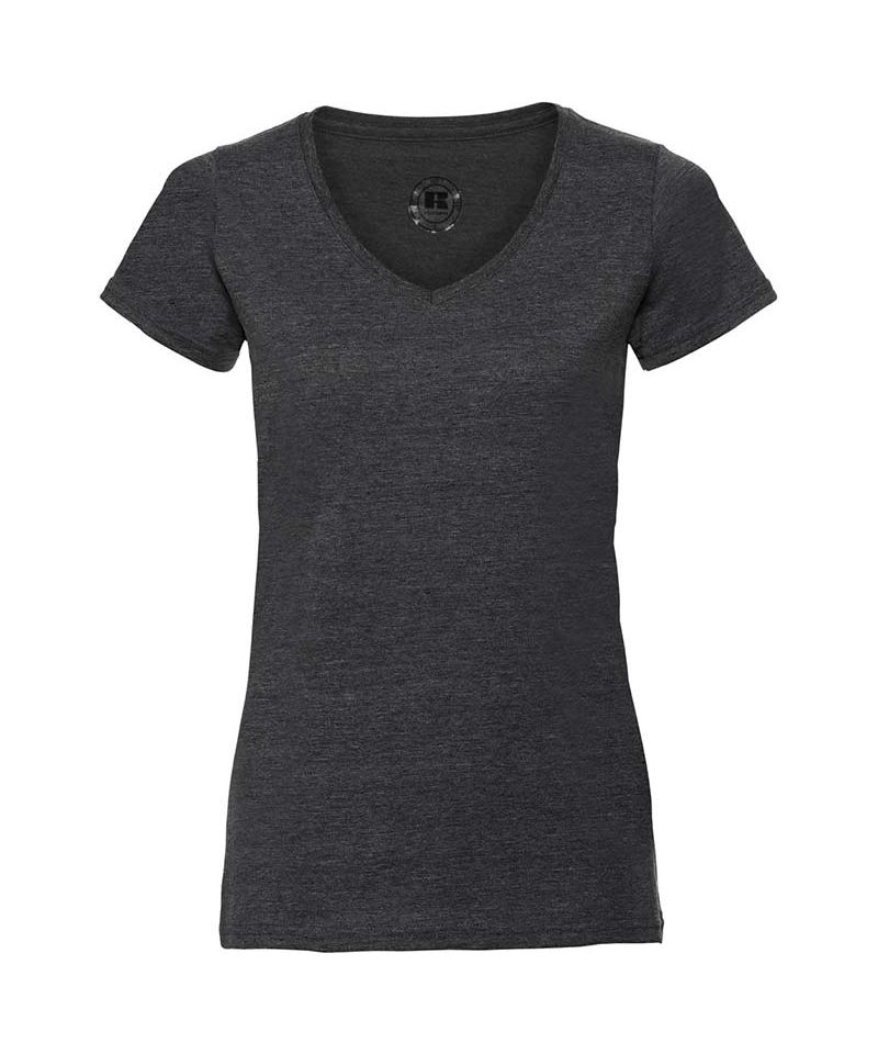 T-shirt Donna manica corta scollo a V Russell JE166F 19 T-shirt-manica-corta-scollo-a-V-Russell-je166f-grigio-grafite