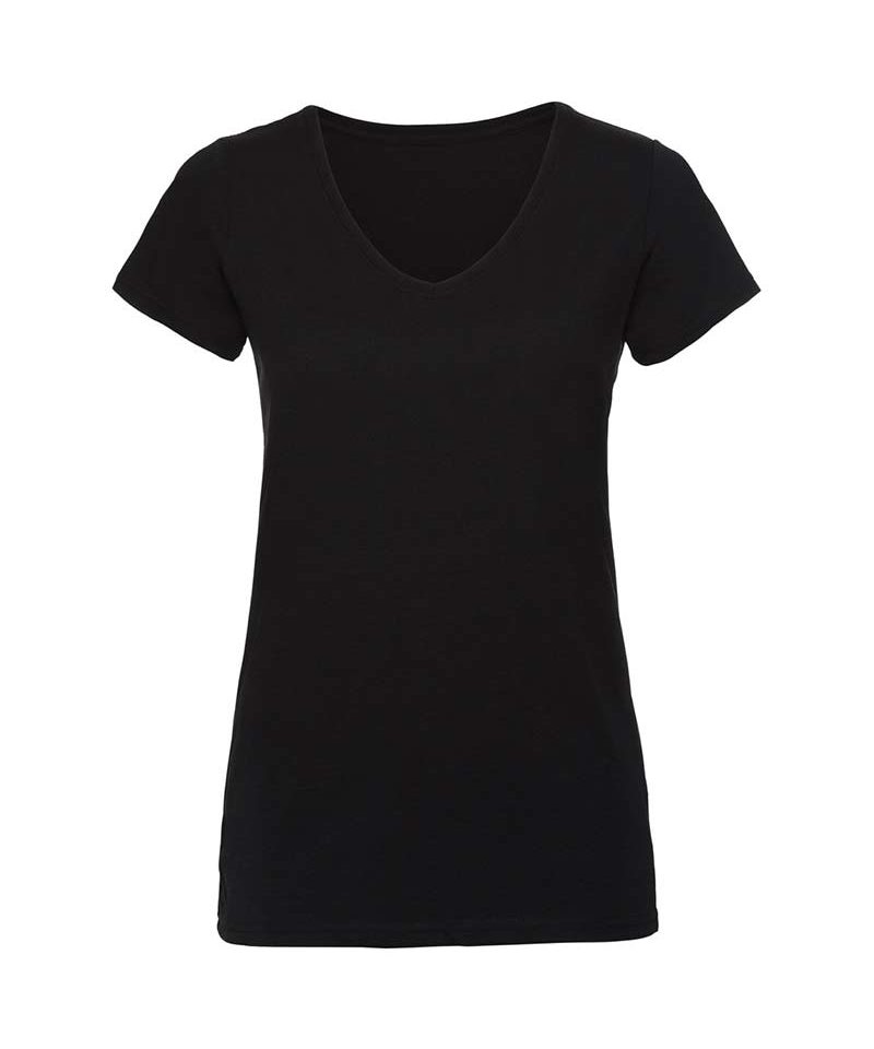 T-shirt Donna manica corta scollo a V Russell JE166F 18 T-shirt-manica-corta-scollo-a-V-Russell-je166f-nero