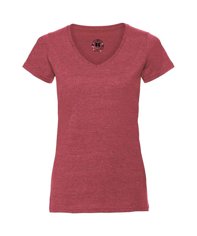 T-shirt Donna manica corta scollo a V Russell JE166F 14 T-shirt-manica-corta-scollo-a-V-Russell-je166f-rosso