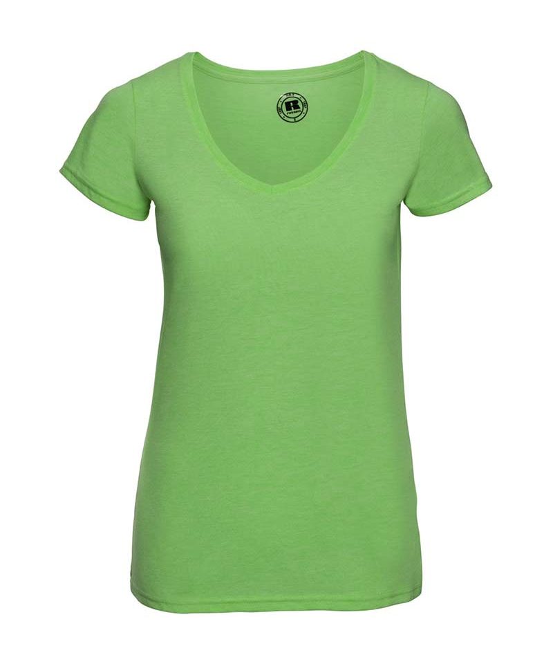 T-shirt Donna manica corta scollo a V Russell JE166F 15 T-shirt-manica-corta-scollo-a-V-Russell-je166f-verde-mela