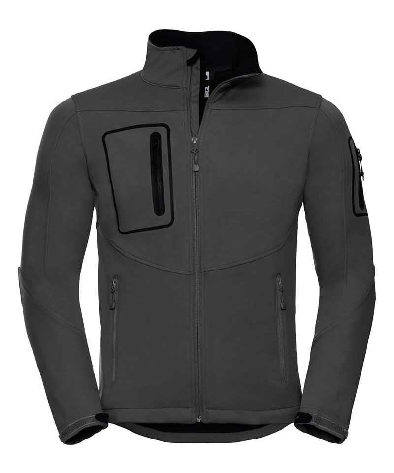 Giacca Uomo morbida al tatto impermeabile traspirante tessuto elastico RUSSELL JE520M 6 giacca-uomo-morbida-al-tatto-impermeabile-traspirante-tessuto-elastico-russell-je520m-grigio-titanio