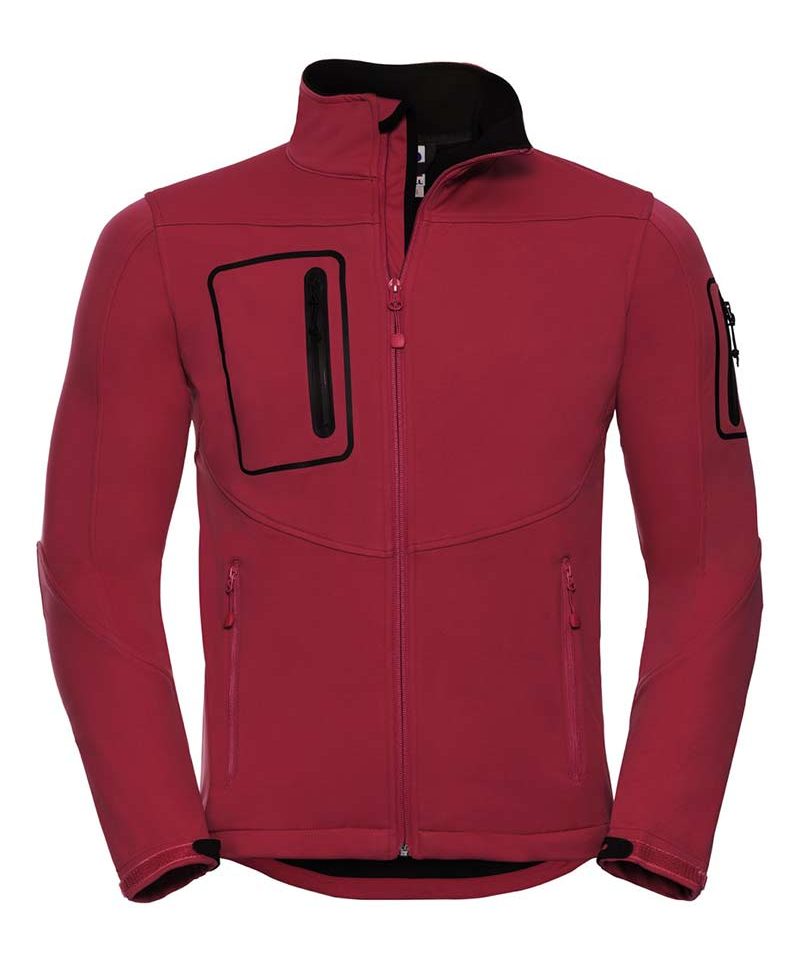 Giacca Uomo morbida al tatto impermeabile traspirante tessuto elastico RUSSELL JE520M 4 giacca-uomo-morbida-al-tatto-impermeabile-traspirante-tessuto-elastico-russell-je520m-rosso