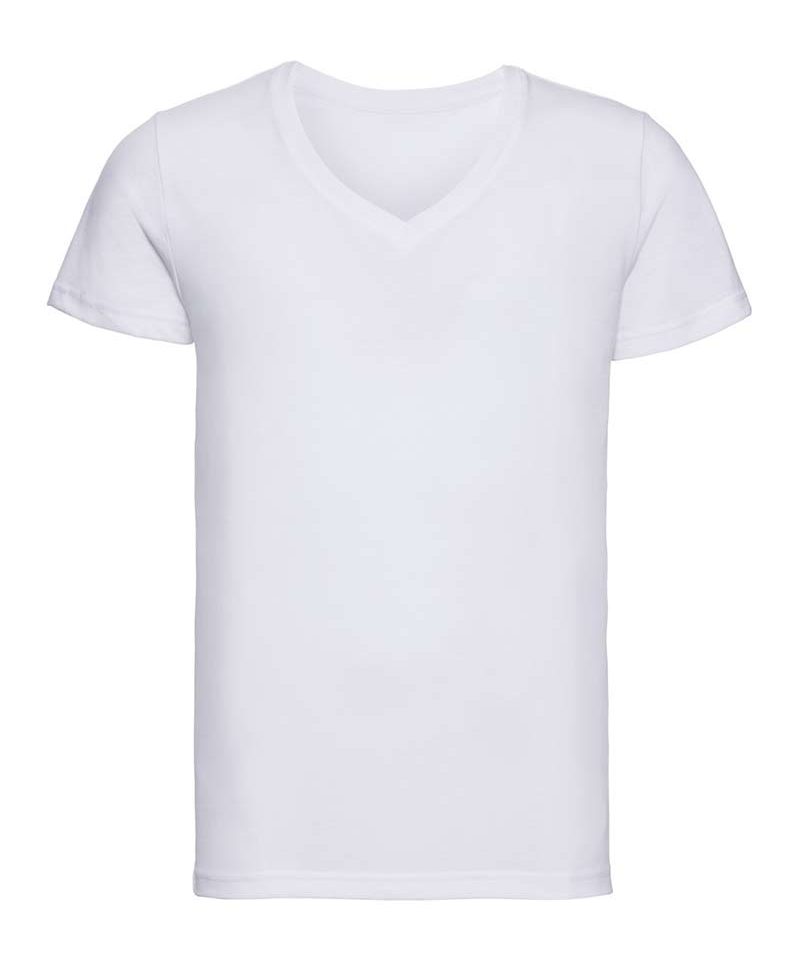 T-shirt Uomo manica corta scollo a V Russell JE166M 11 t-shirt-uomo-manica-corta-scollo-a-v-russell-je166m-bianca