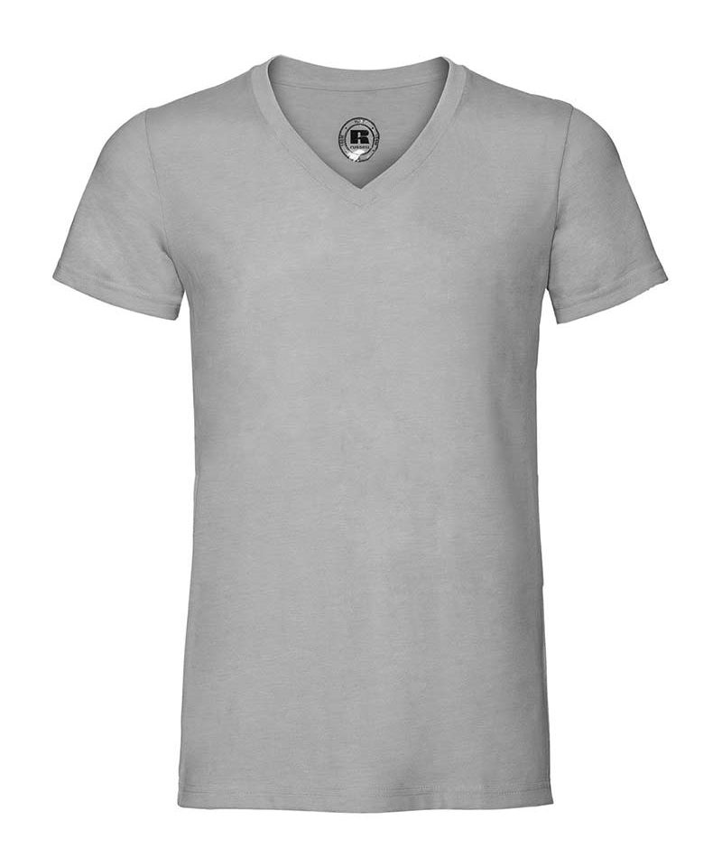 T-shirt Uomo manica corta scollo a V Russell JE166M 14 t-shirt-uomo-manica-corta-scollo-a-v-russell-je166m-grigio-argento