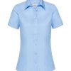 Camicia Donna maniche corte raffinat look chambray Russell JE973F 1 Camicia-Donna-maniche-corte-raffinat-look-chambray-Russell-JE973F-azzurro-cielo