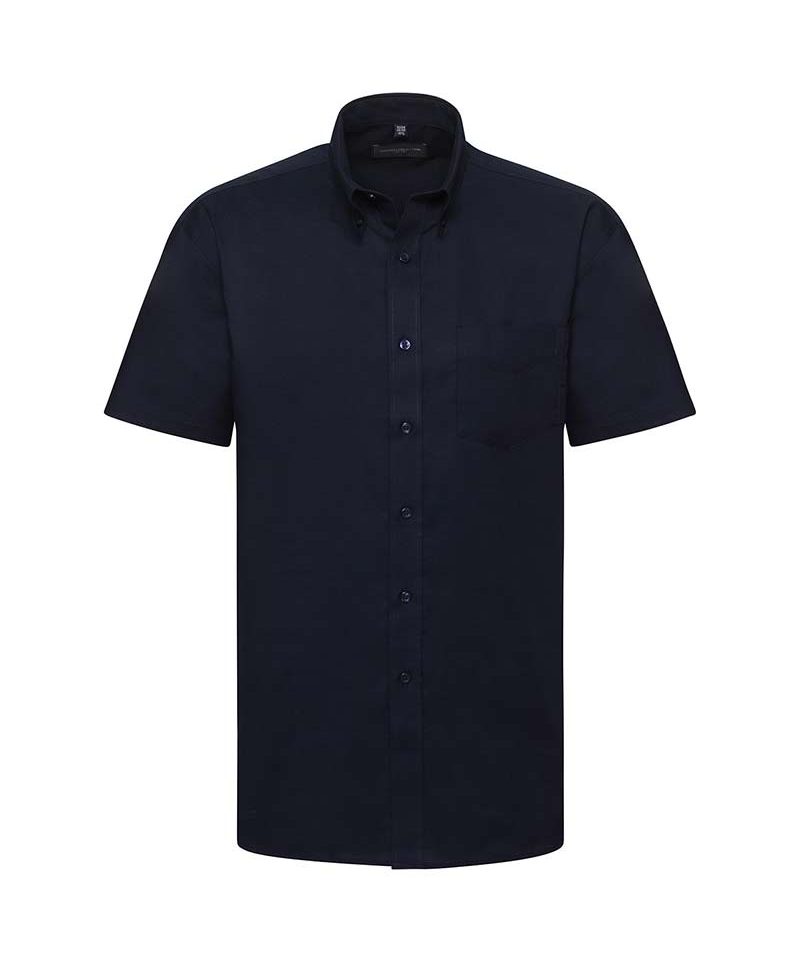 Camicia Uomo collo botton down tasca lato cuore maniche corte Russell JE933M 17 Camicia-Uomo-collo-botton-down-tasca-lato-cuore-maniche-corte-Russell-JE933M-blu-navy
