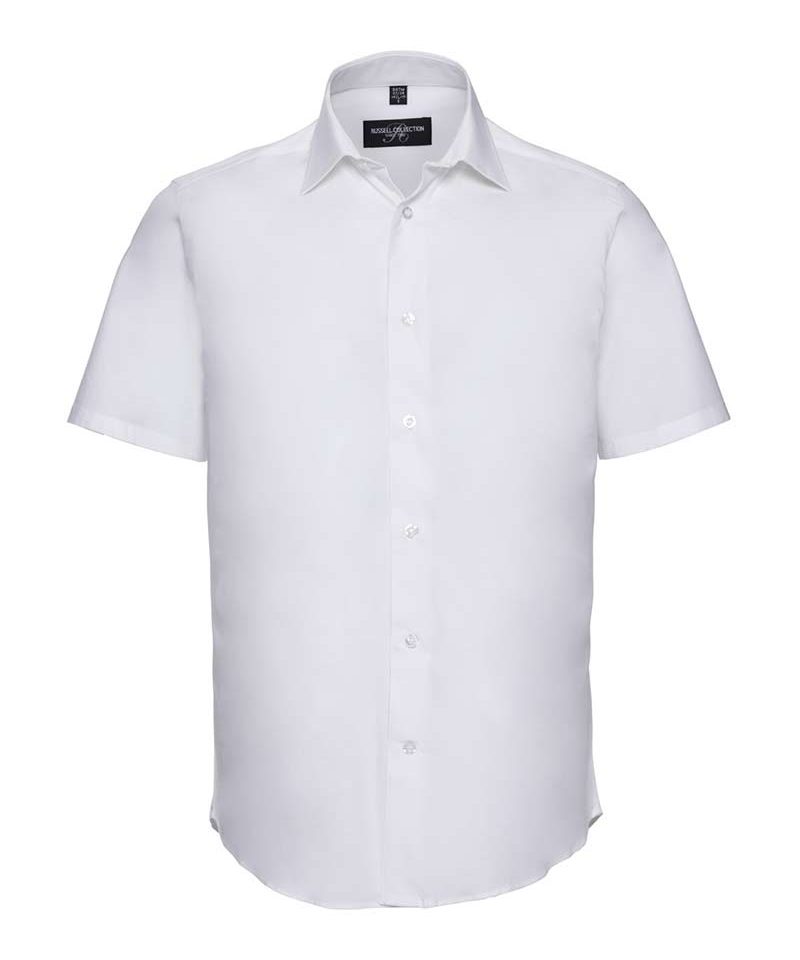 Camicia Uomo elegante colletto semiaperto bottone perlato manica corta Russell JE947M 8 Camicia-Uomo-elegante-colletto-semiaperto-bottone-perlato-manica-corta-Russell-JE947M-bianca