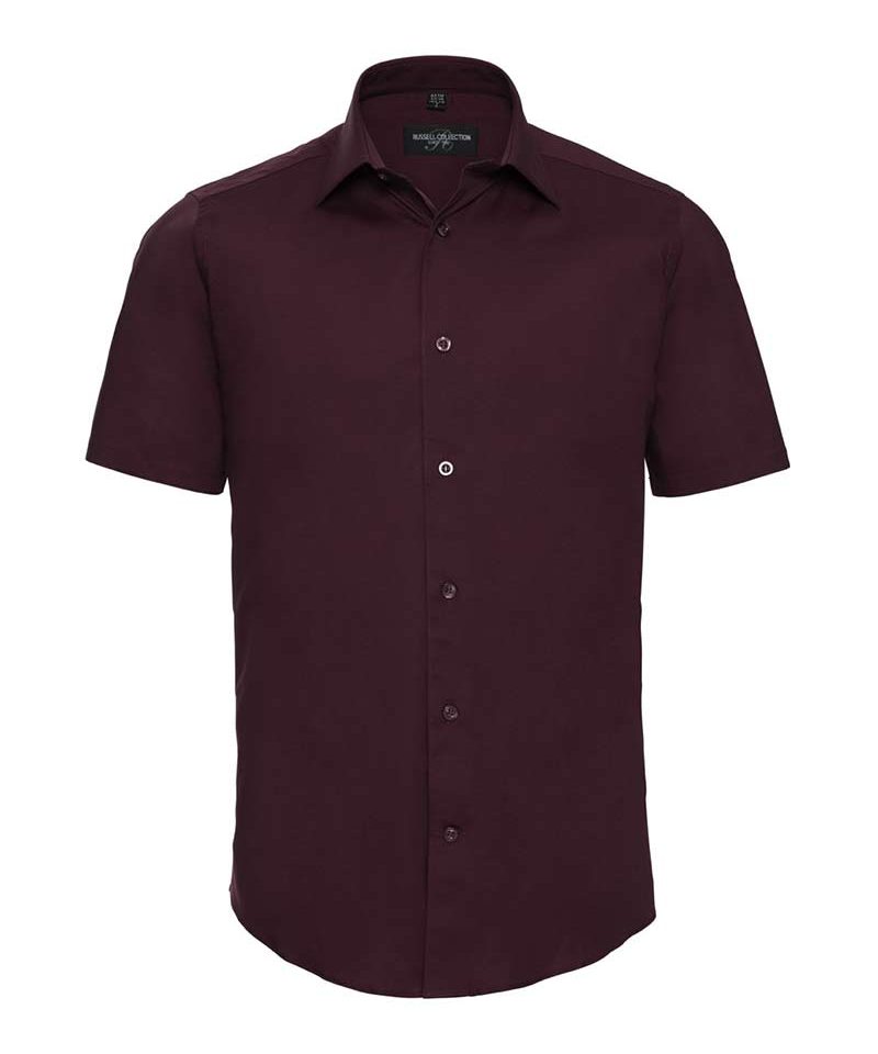 Camicia Uomo elegante colletto semiaperto bottone perlato manica corta Russell JE947M 11 Camicia-Uomo-elegante-colletto-semiaperto-bottone-perlato-manica-corta-Russell-JE947M-bordeaux