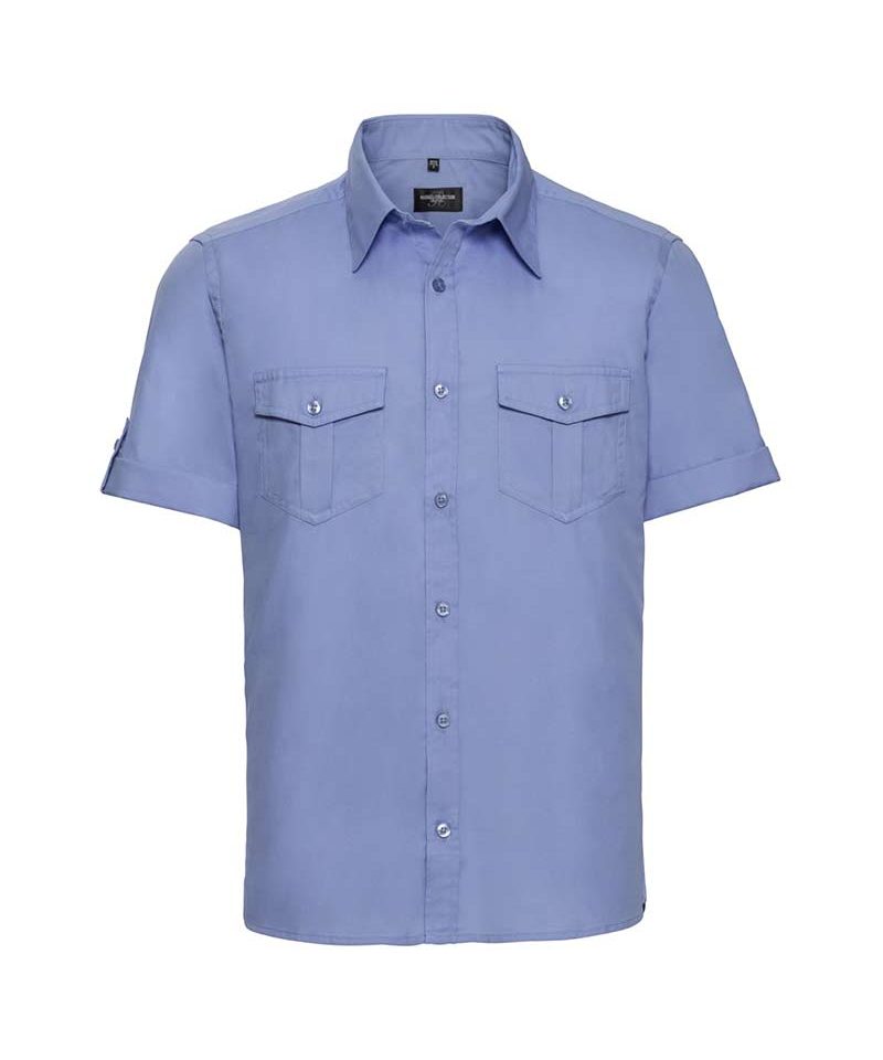 Camicia Uomo manica con risvolto arrotolabile Russel JE919M 9 Camicia-Uomo-manica-con-risvolto-arrotolabile-Russel-JE919M-azzurro-cielo