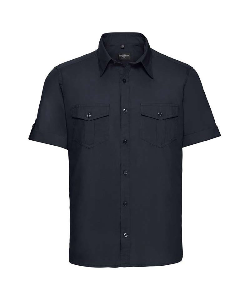 Camicia Uomo manica con risvolto arrotolabile Russel JE919M 12 Camicia-Uomo-manica-con-risvolto-arrotolabile-Russel-JE919M-blu-navy