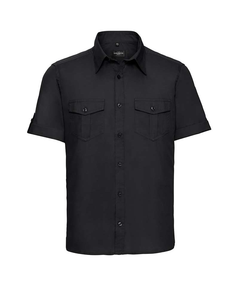 Camicia Uomo manica con risvolto arrotolabile Russel JE919M 11 Camicia-Uomo-manica-con-risvolto-arrotolabile-Russel-JE919M-nera