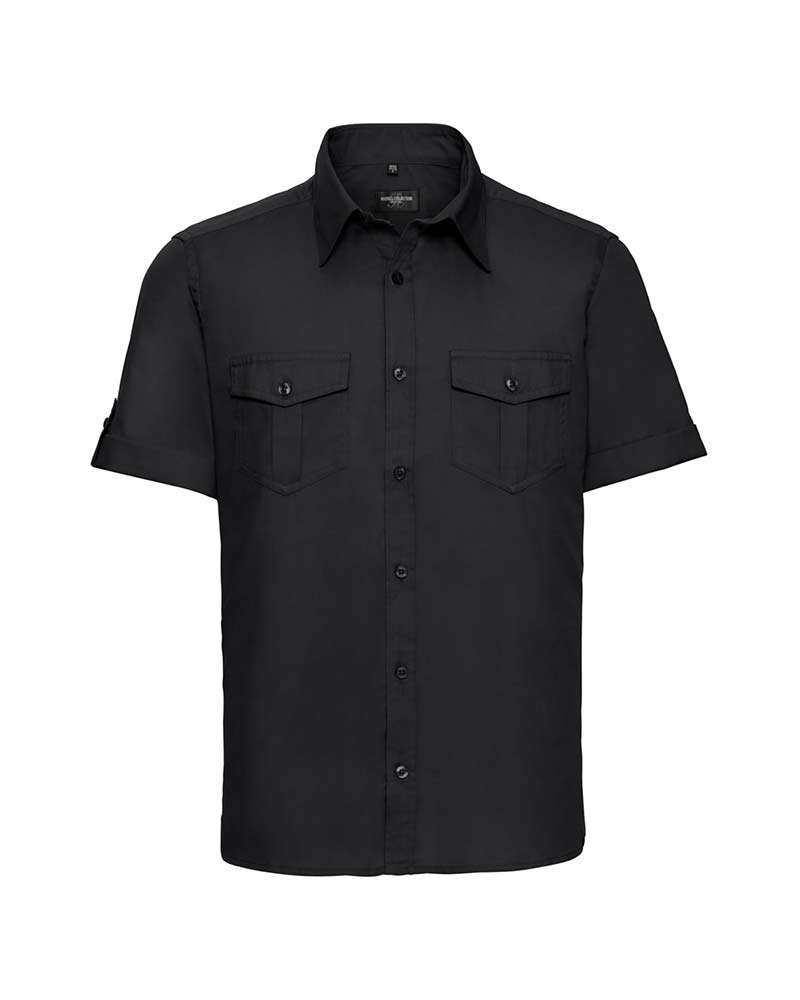 Camicia Uomo manica con risvolto arrotolabile Russel JE919M 6 Camicia-Uomo-manica-con-risvolto-arrotolabile-Russel-JE919M-nera