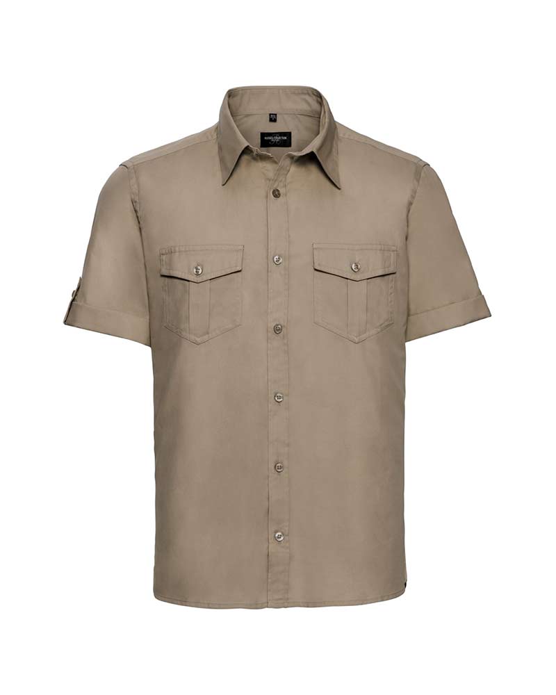 Camicia Uomo manica con risvolto arrotolabile Russel JE919M 3 Camicia-Uomo-manica-con-risvolto-arrotolabile-Russel-JE919M-sabbia