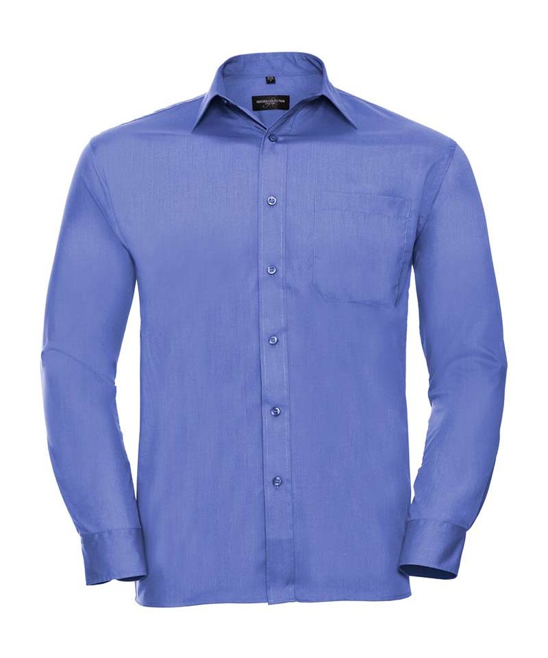 Camicia Uomo popeline colletto classico con stecche taschino lato cuore maniche lunghe Russell JE934M 17 Camicia-Uomo-popeline-colletto-classico-con-stecche-taschino-lato-cuore-maniche-lunghe-Russell-JE934M-azzurro-cielo