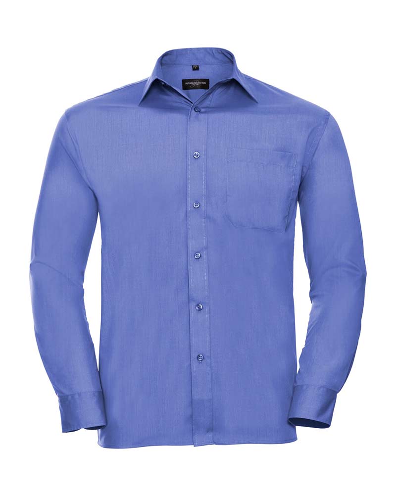 Camicia Uomo popeline colletto classico con stecche taschino lato cuore maniche lunghe Russell JE934M 9 Camicia-Uomo-popeline-colletto-classico-con-stecche-taschino-lato-cuore-maniche-lunghe-Russell-JE934M-azzurro-cielo