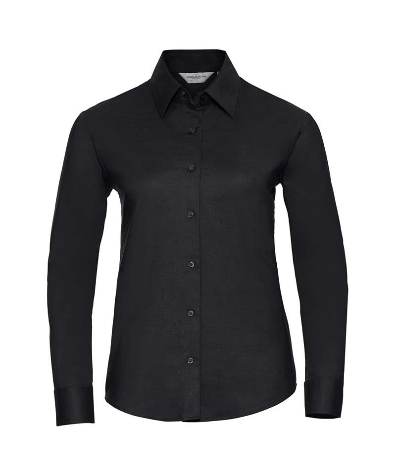 Camicia-donna-manica-lunga-sfiancata-Russell-JE932-nero