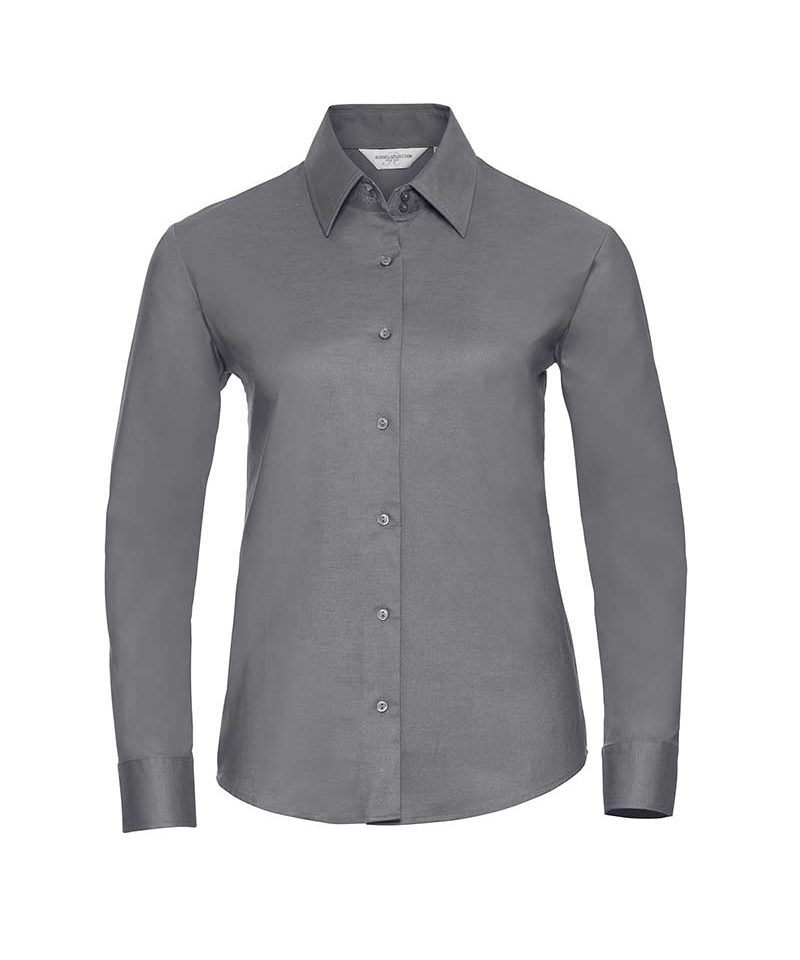 Camicia-donna-manica-lunga-sfiancata-Russell-JE932f-argento