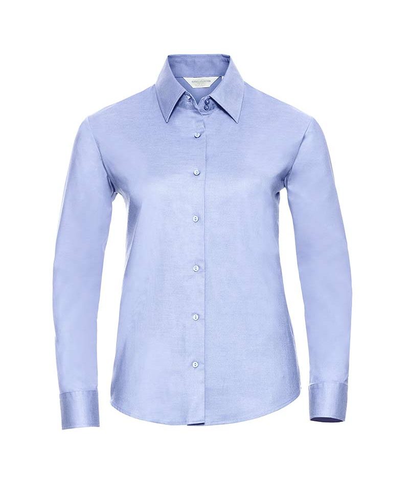 Camicia-donna-manica-lunga-sfiancata-Russell-JE932f-azzurro-cielo